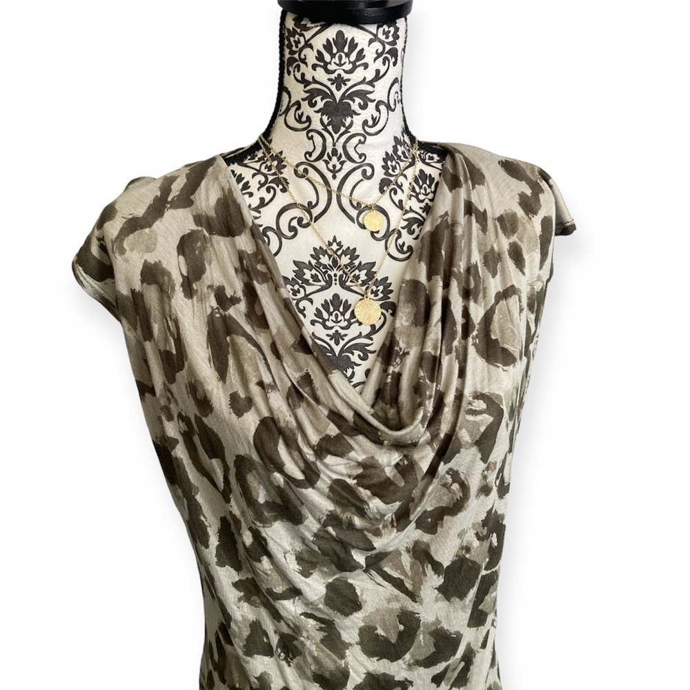 MICHAEL Michael Kors | NWT Women’s Leopard Print Sleeveless Blouse - Picture 3 of 6